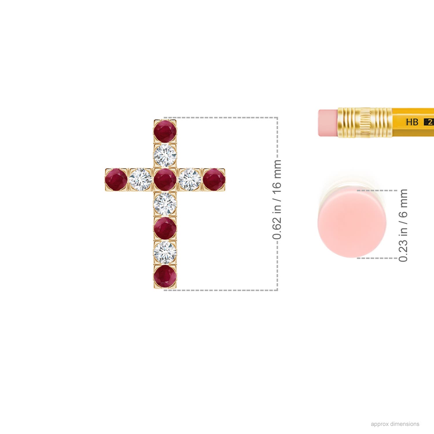 A - Ruby / 0.48 CT / 14 KT Yellow Gold