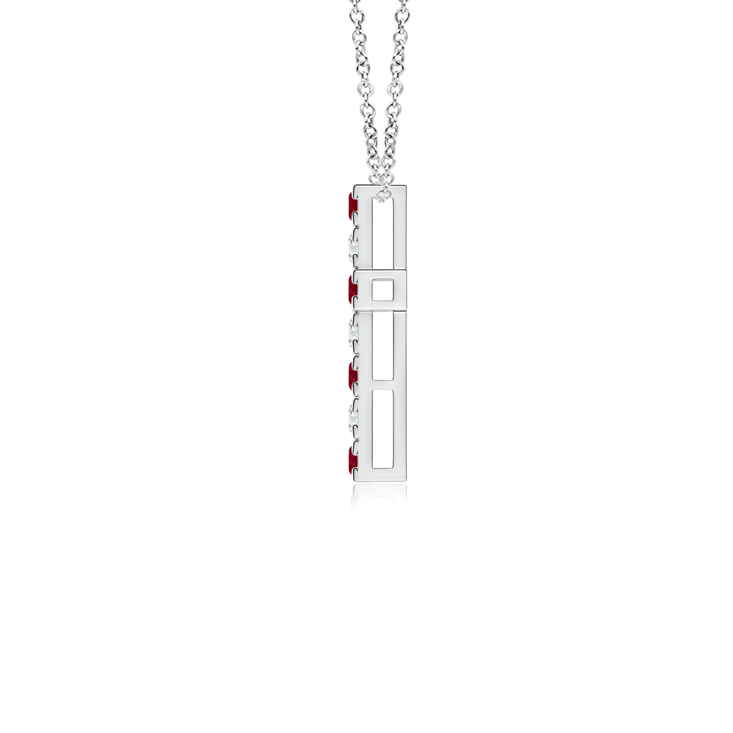 AA - Ruby / 0.48 CT / 14 KT White Gold