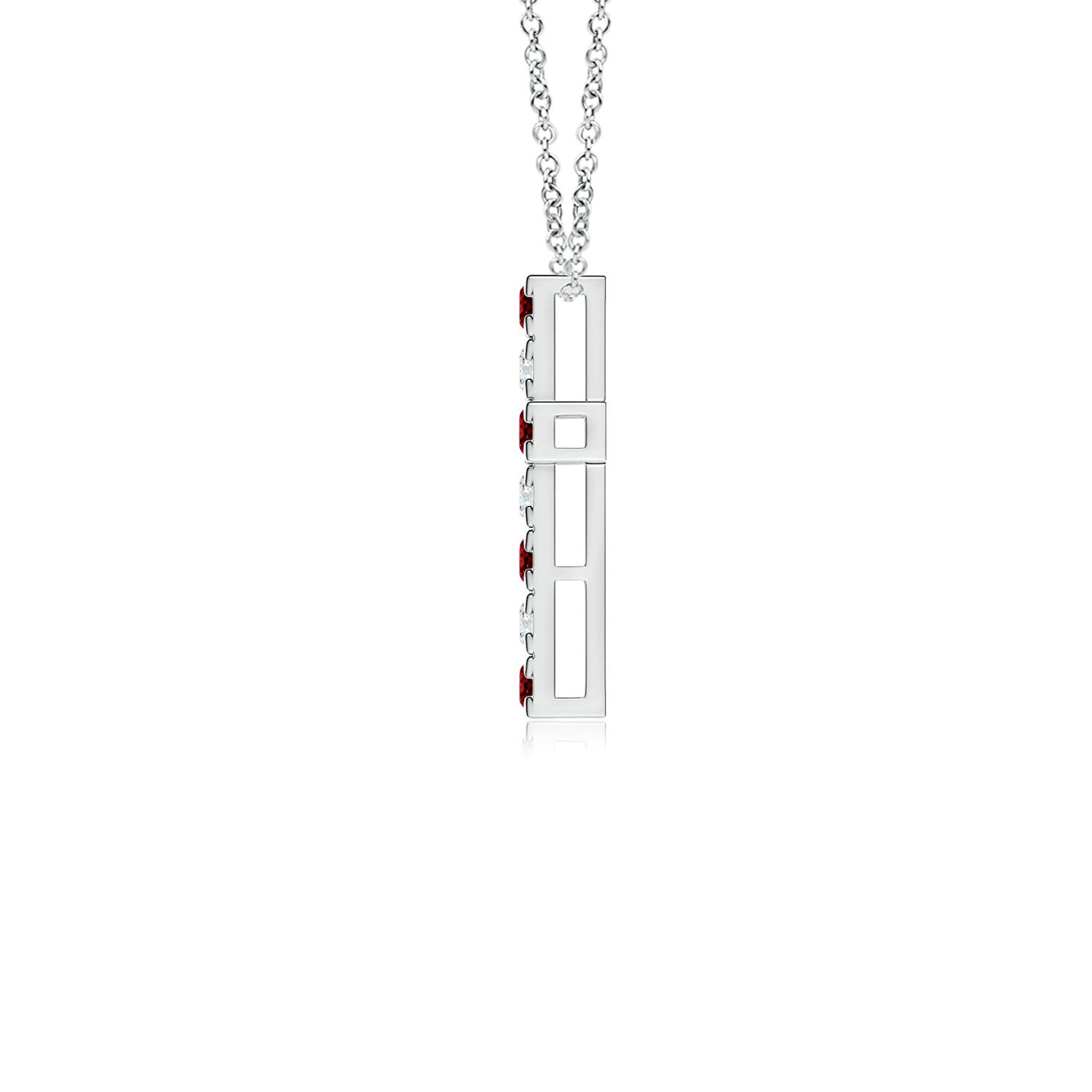 AAAA - Ruby / 0.48 CT / 14 KT White Gold