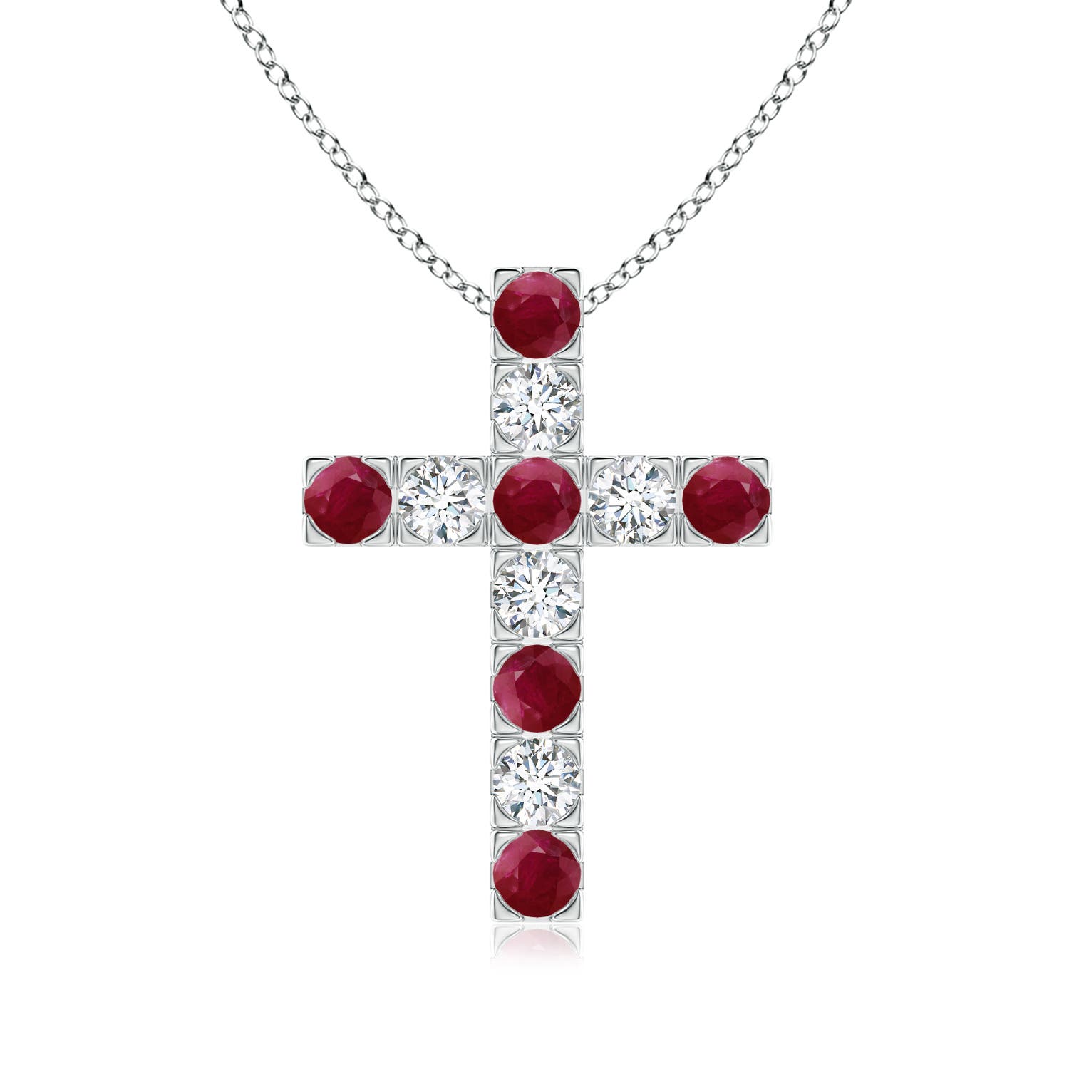 A - Ruby / 1.43 CT / 14 KT White Gold