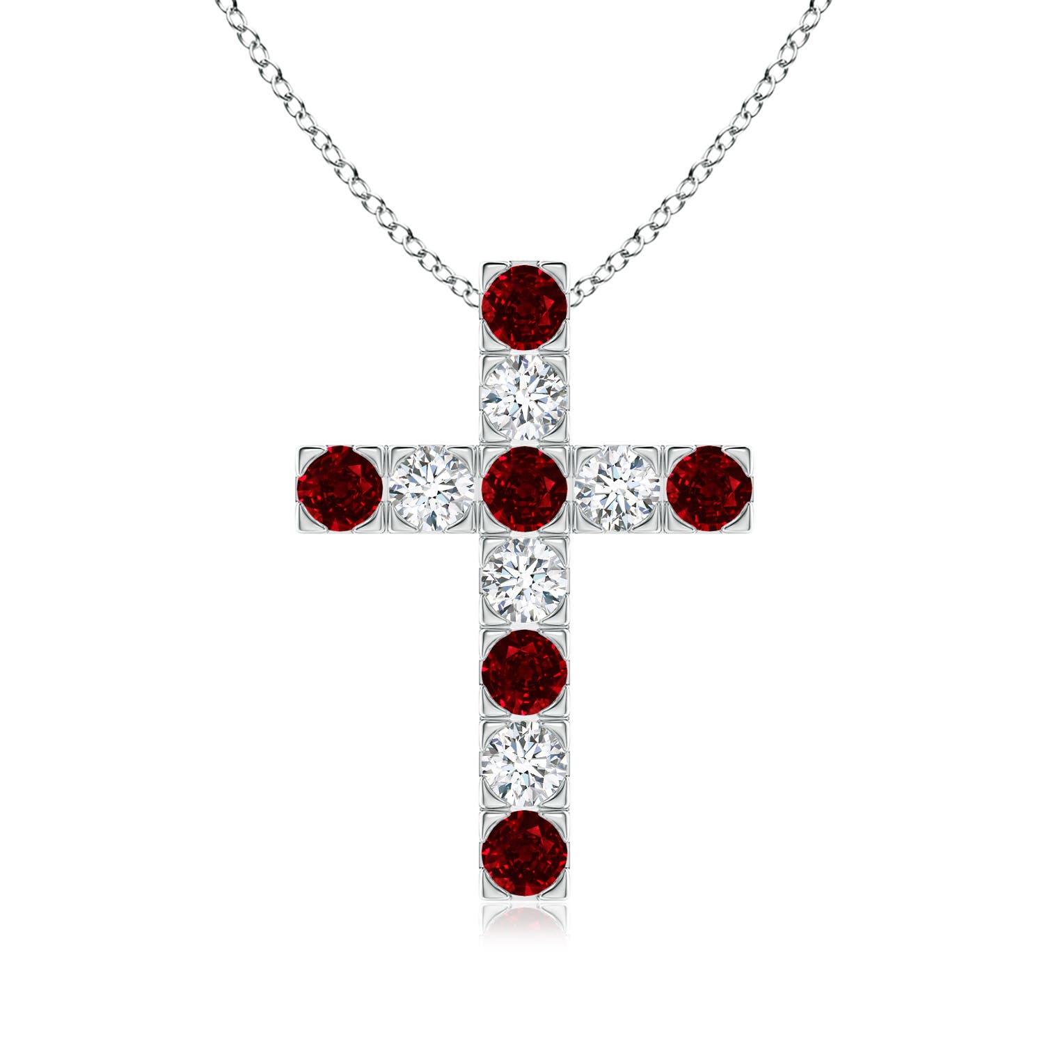 AAAA - Ruby / 1.43 CT / 14 KT White Gold