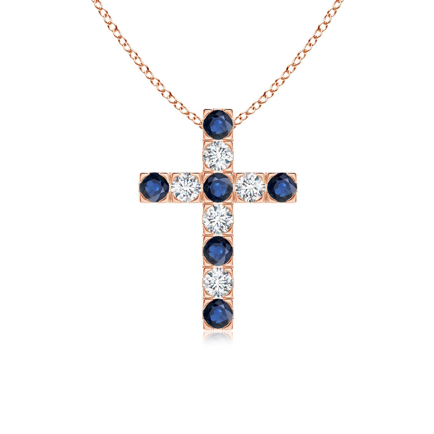 AA - Blue Sapphire / 0.89 CT / 14 KT Rose Gold