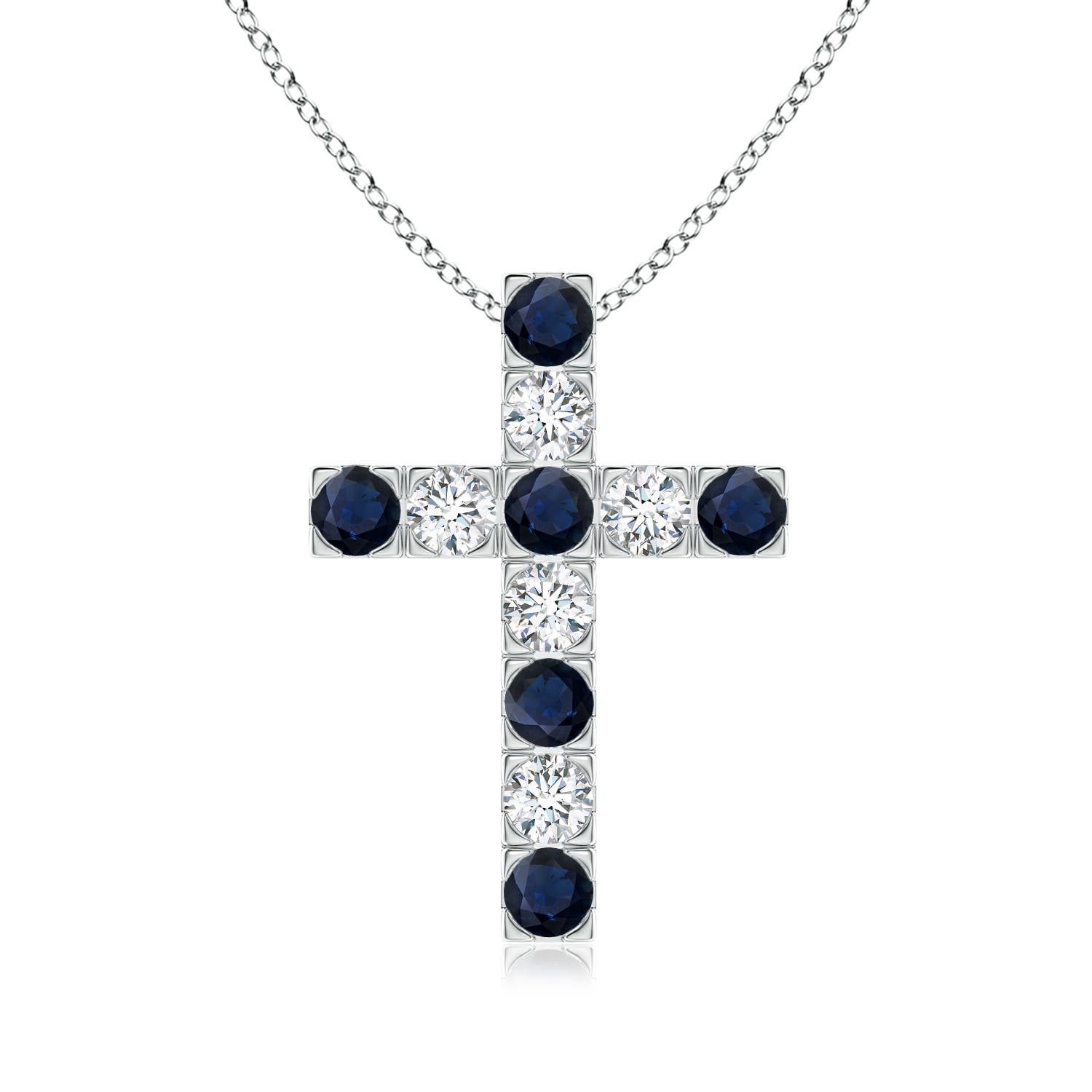 A - Blue Sapphire / 1.37 CT / 14 KT White Gold