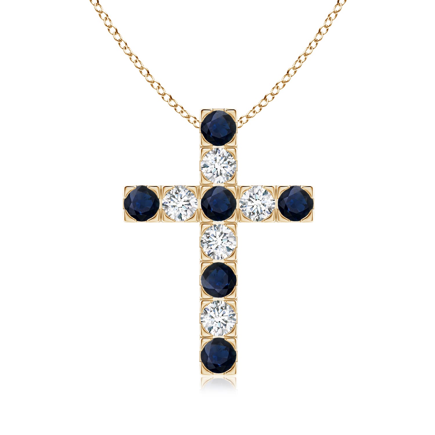 A - Blue Sapphire / 1.37 CT / 14 KT Yellow Gold