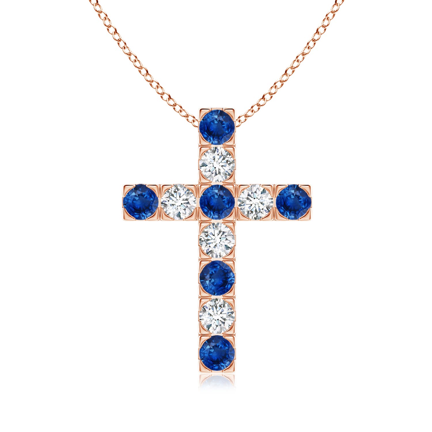 AAA - Blue Sapphire / 1.37 CT / 14 KT Rose Gold