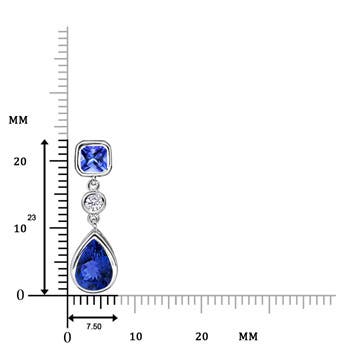 AAA - Tanzanite / 1.47 CT / 14 KT White Gold