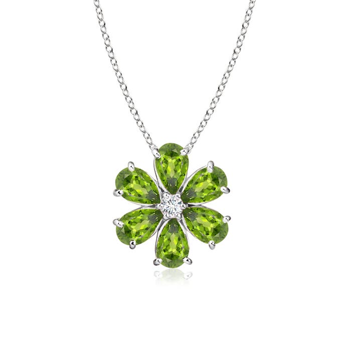 AAA - Peridot / 2.47 CT / 14 KT White Gold