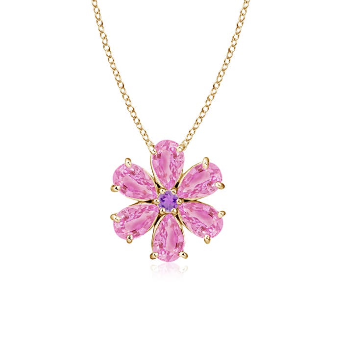 A - Pink Sapphire / 2.76 CT / 14 KT Yellow Gold