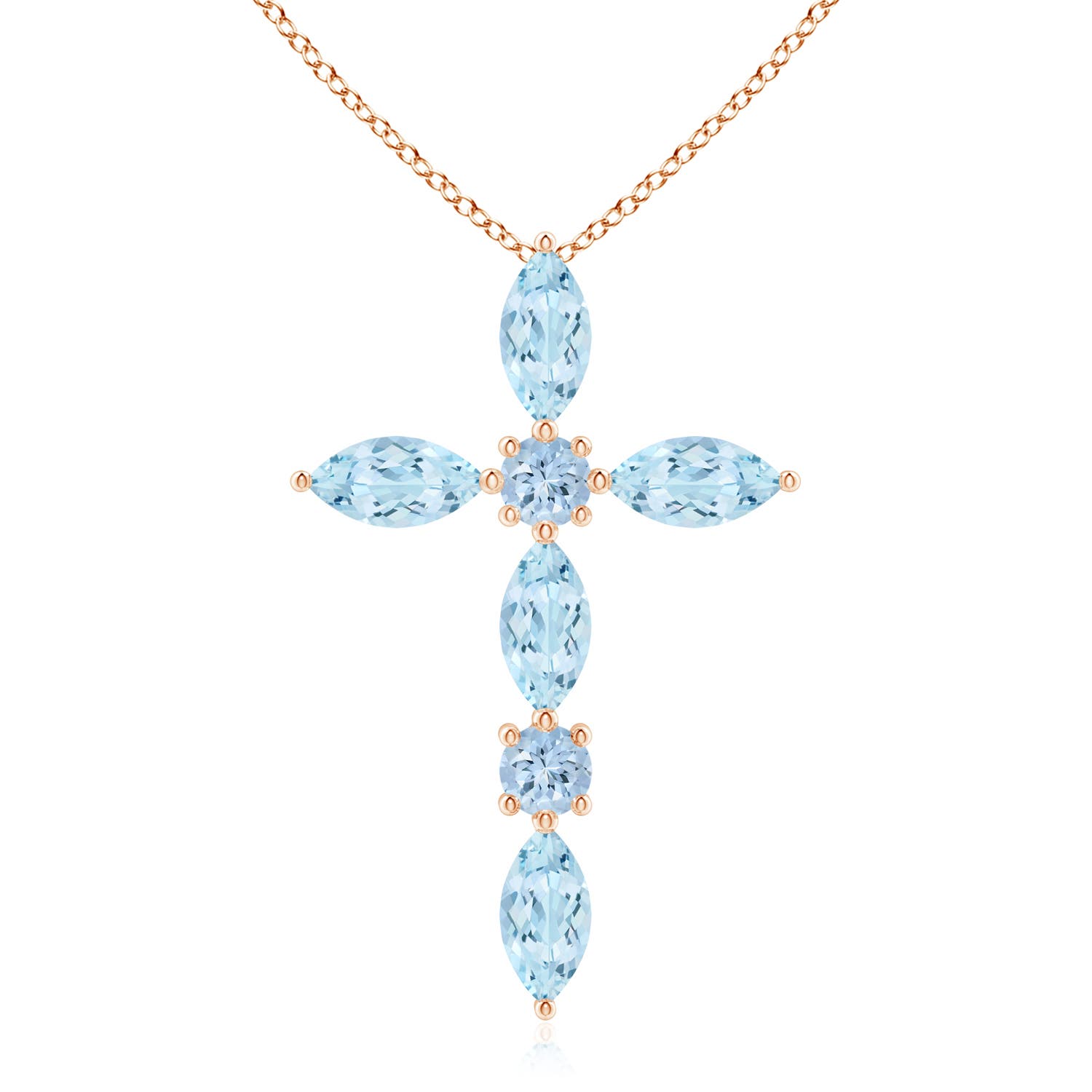 AA - Aquamarine / 0.67 CT / 14 KT Rose Gold