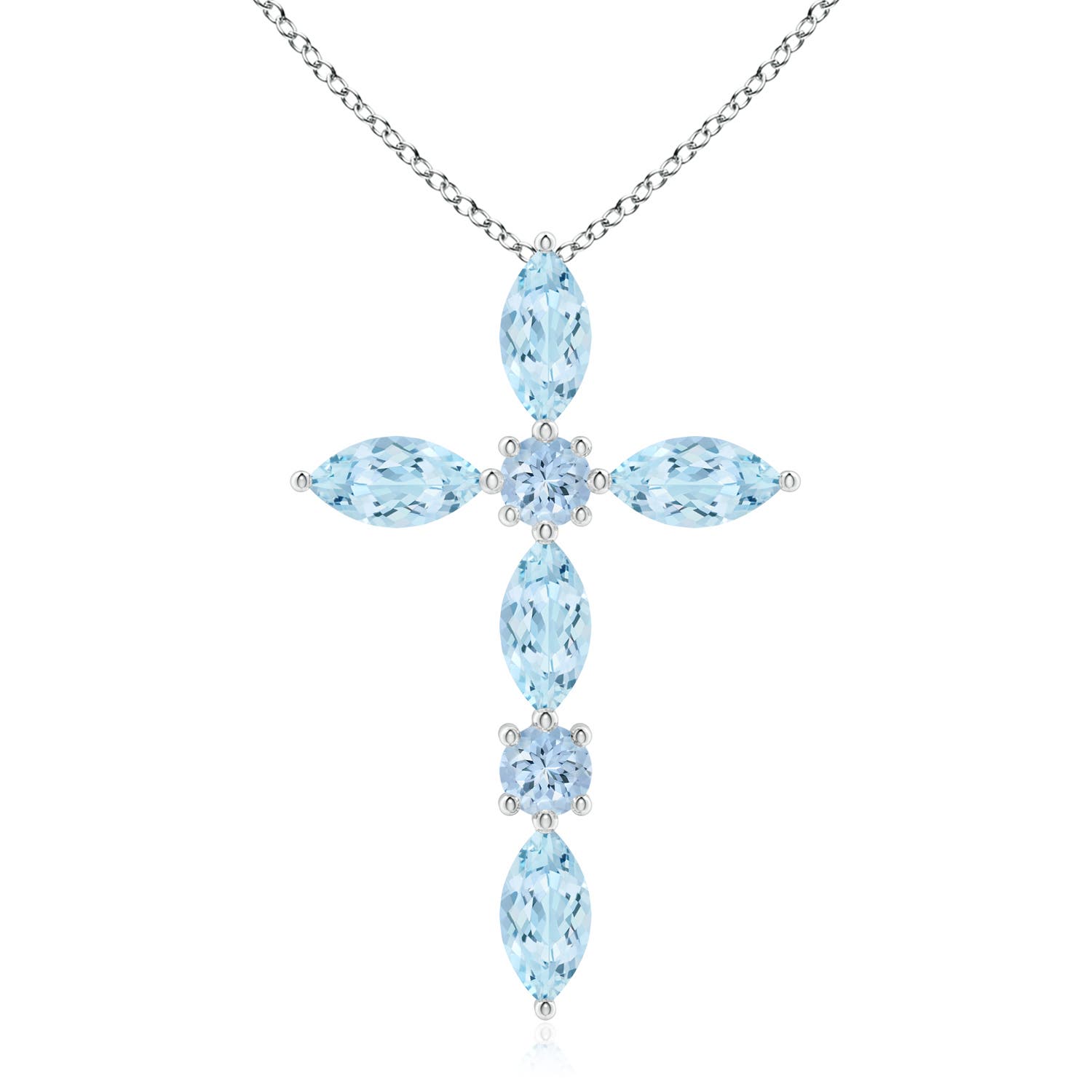 AA - Aquamarine / 0.67 CT / 14 KT White Gold