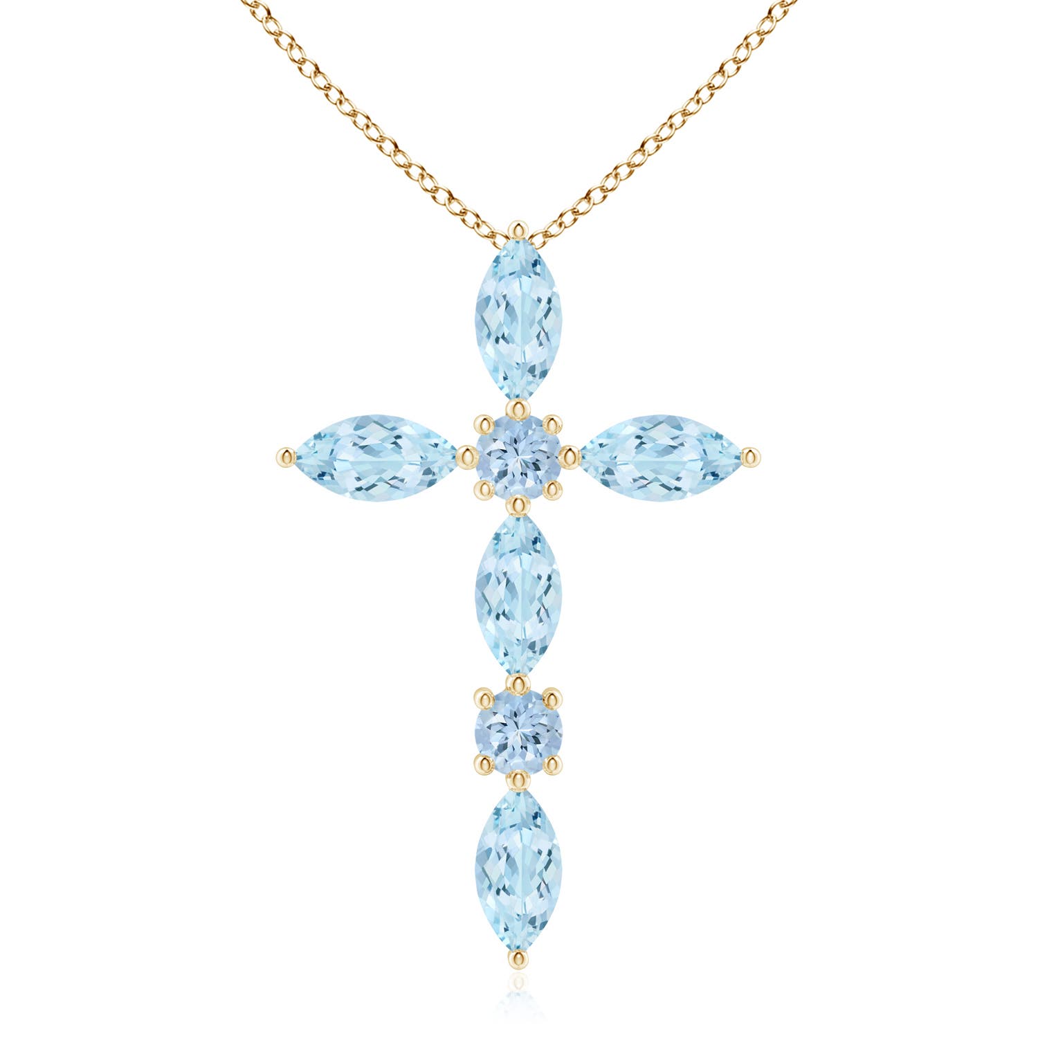 AA - Aquamarine / 0.67 CT / 14 KT Yellow Gold