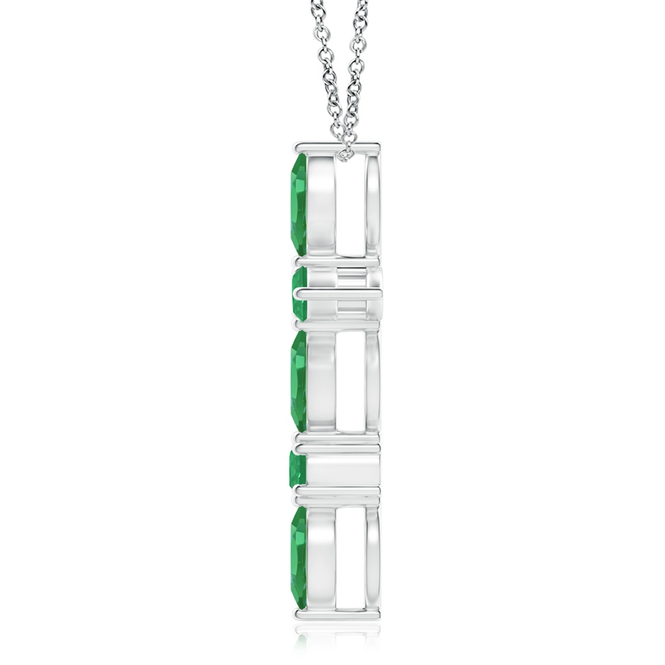 5x2.5mm A Marquise and Round Emerald Cross Pendant in P950 Platinum product image