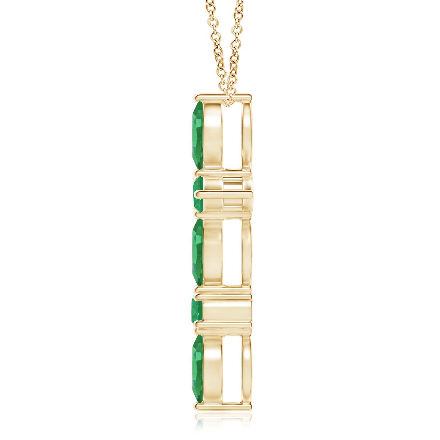 A - Emerald / 0.78 CT / 14 KT Yellow Gold