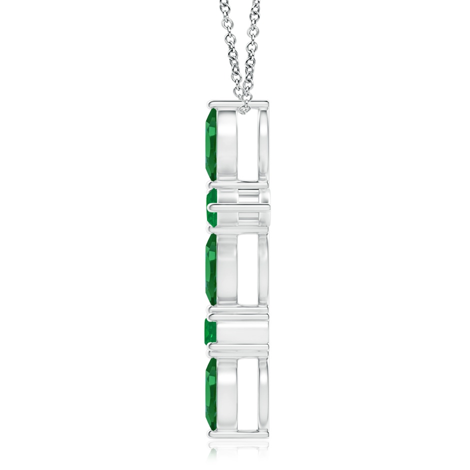 5x2.5mm AA Marquise and Round Emerald Cross Pendant in P950 Platinum product image