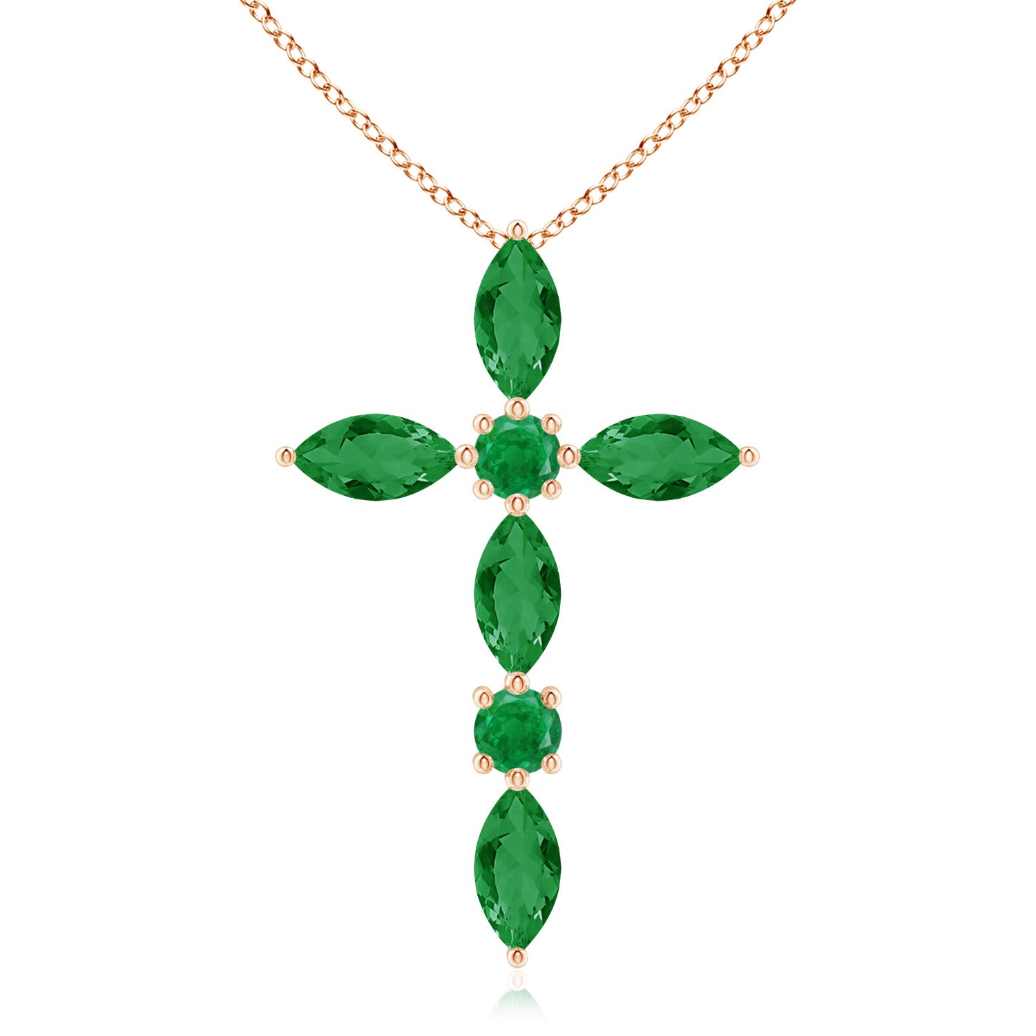 AA - Emerald / 0.78 CT / 14 KT Rose Gold