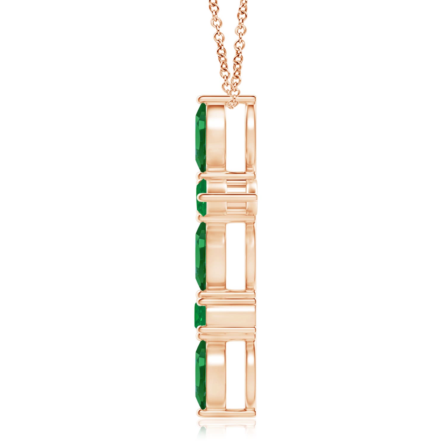 AA - Emerald / 0.78 CT / 14 KT Rose Gold