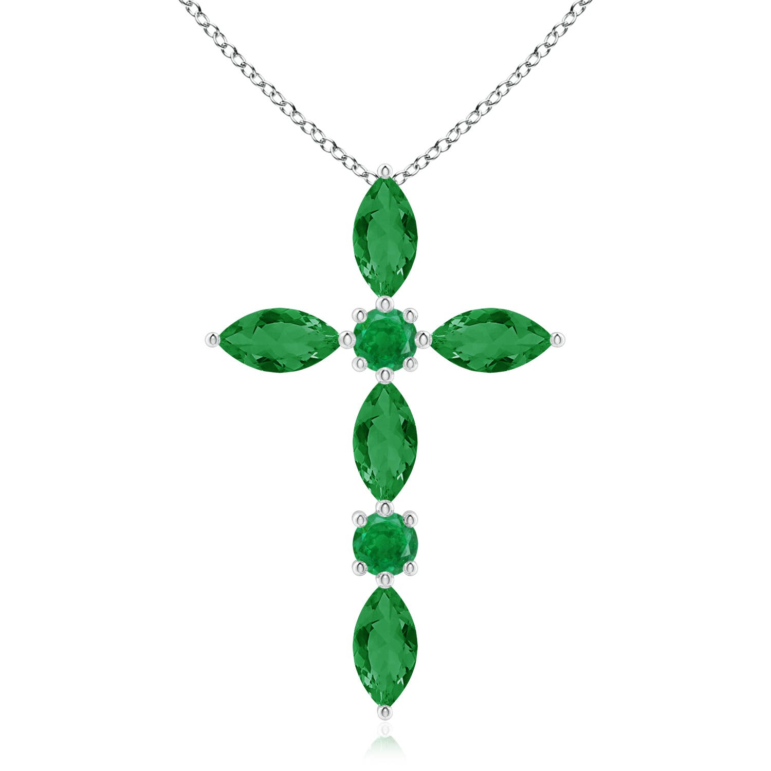 AA - Emerald / 0.78 CT / 14 KT White Gold