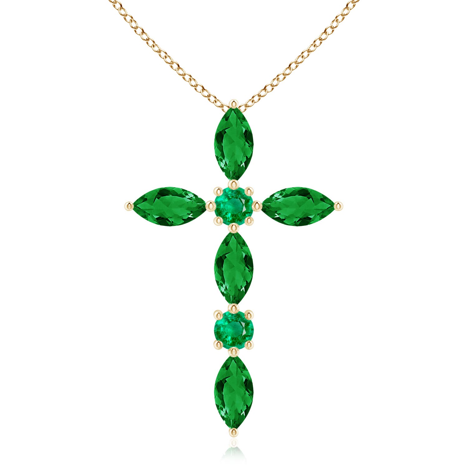 AAA - Emerald / 0.78 CT / 14 KT Yellow Gold