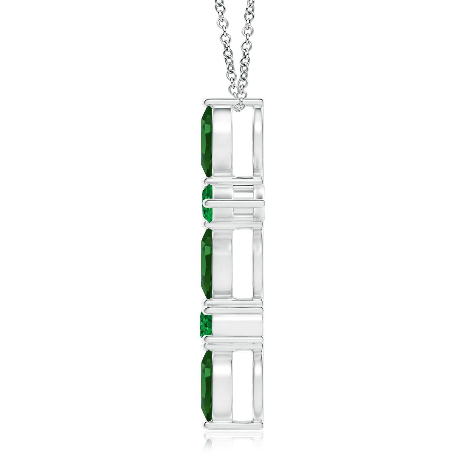 AAAA - Emerald / 0.78 CT / 14 KT White Gold