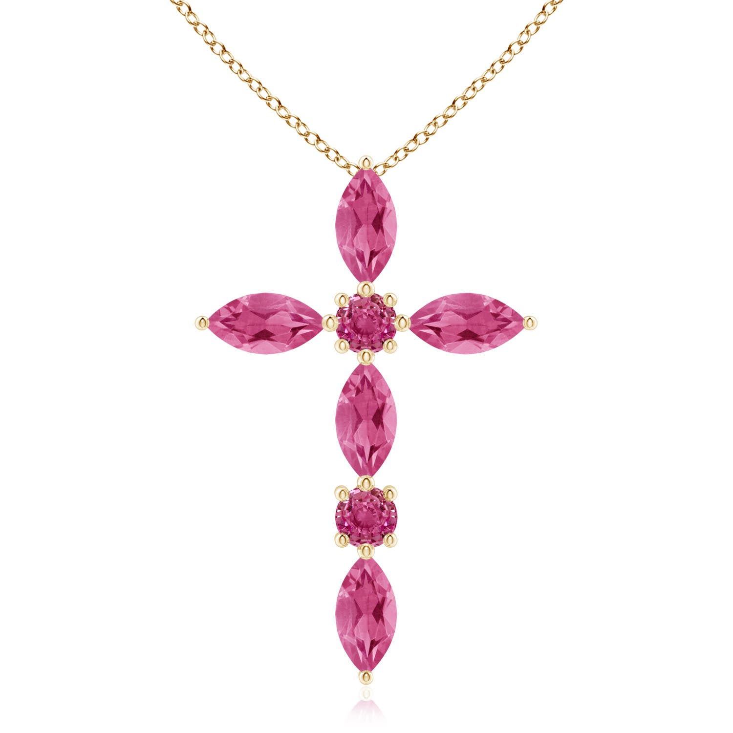 AAAA - Pink Sapphire / 1.17 CT / 14 KT Yellow Gold