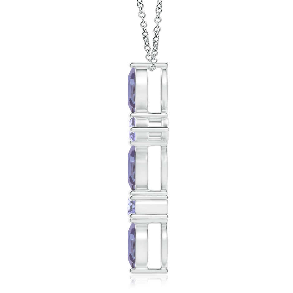 5x2.5mm A Marquise and Round Tanzanite Cross Pendant in P950 Platinum product image
