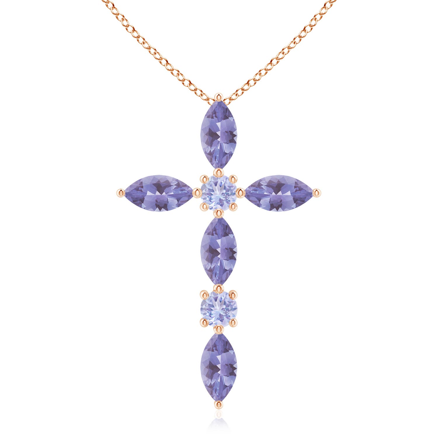 A - Tanzanite / 0.74 CT / 14 KT Rose Gold