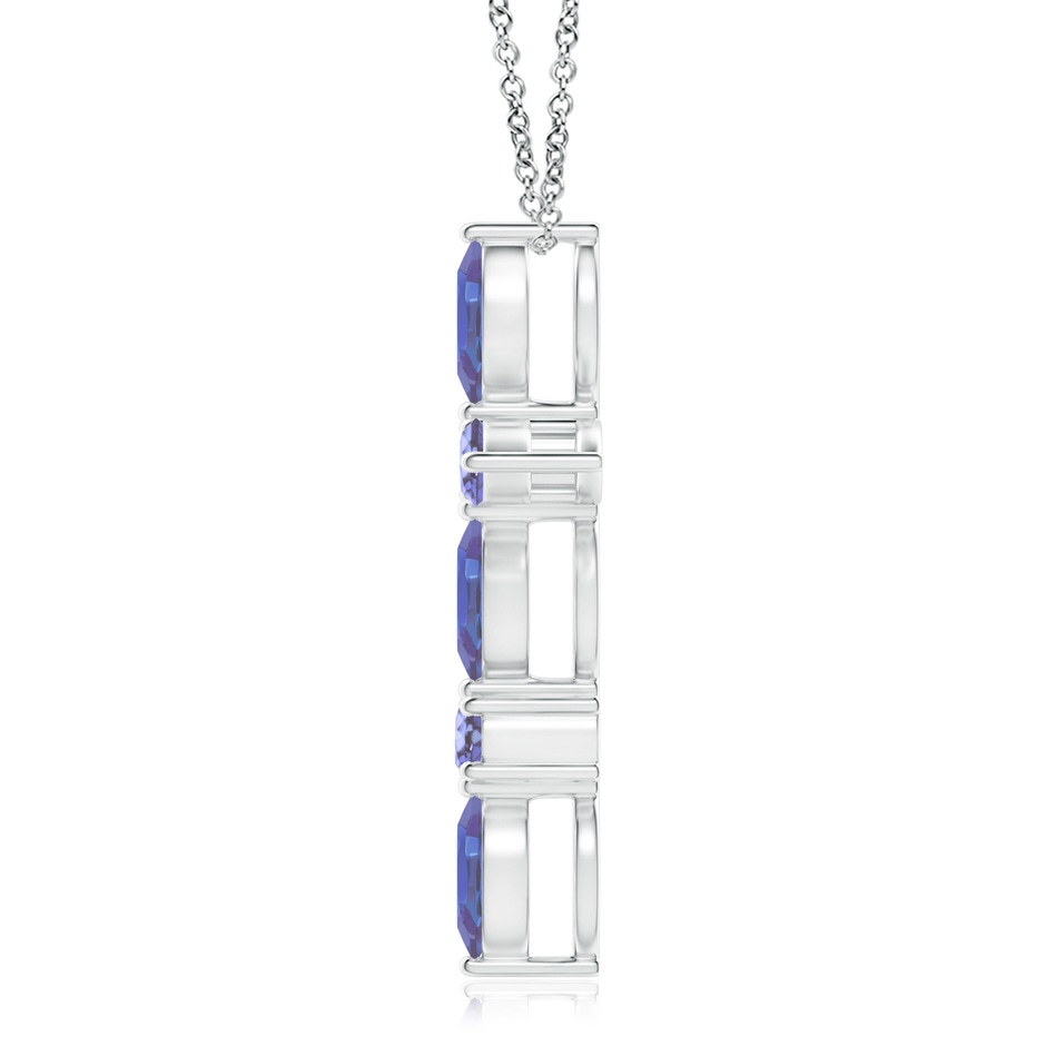 5x2.5mm AA Marquise and Round Tanzanite Cross Pendant in White Gold product image