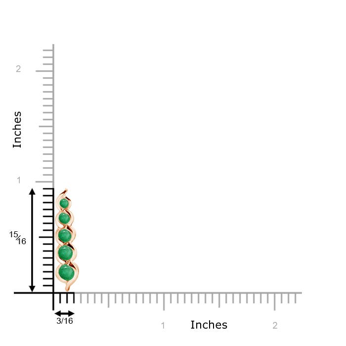 A - Emerald / 0.48 CT / 14 KT Rose Gold