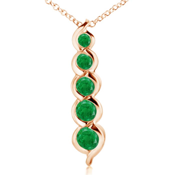 AA - Emerald / 0.48 CT / 14 KT Rose Gold