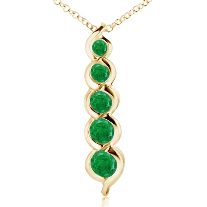 AA - Emerald / 0.48 CT / 14 KT Yellow Gold