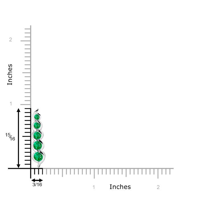 AAA - Emerald / 0.48 CT / 14 KT White Gold