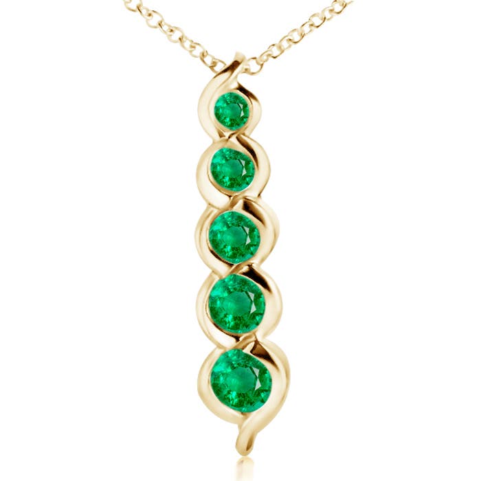 AAA - Emerald / 0.48 CT / 14 KT Yellow Gold