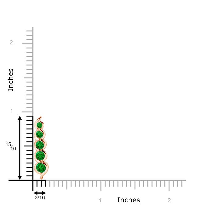 AAAA - Emerald / 0.48 CT / 14 KT Rose Gold