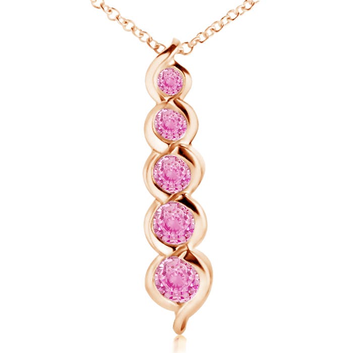 A - Pink Sapphire / 0.71 CT / 14 KT Rose Gold