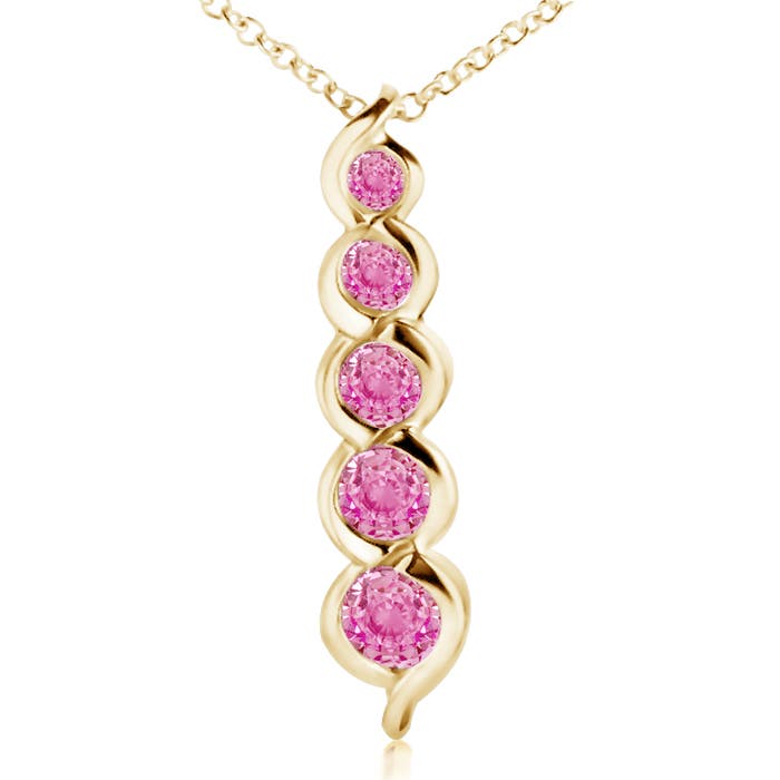 AA - Pink Sapphire / 0.71 CT / 14 KT Yellow Gold