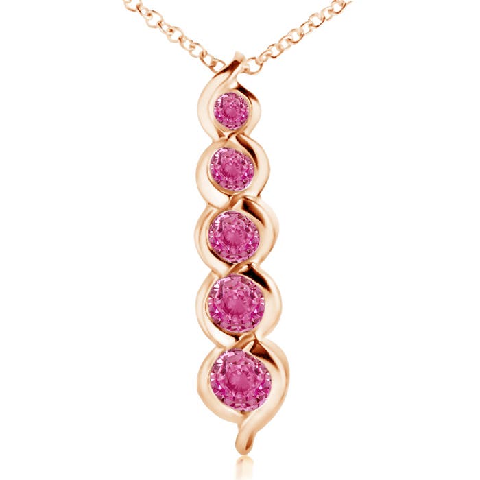 AAA - Pink Sapphire / 0.71 CT / 14 KT Rose Gold