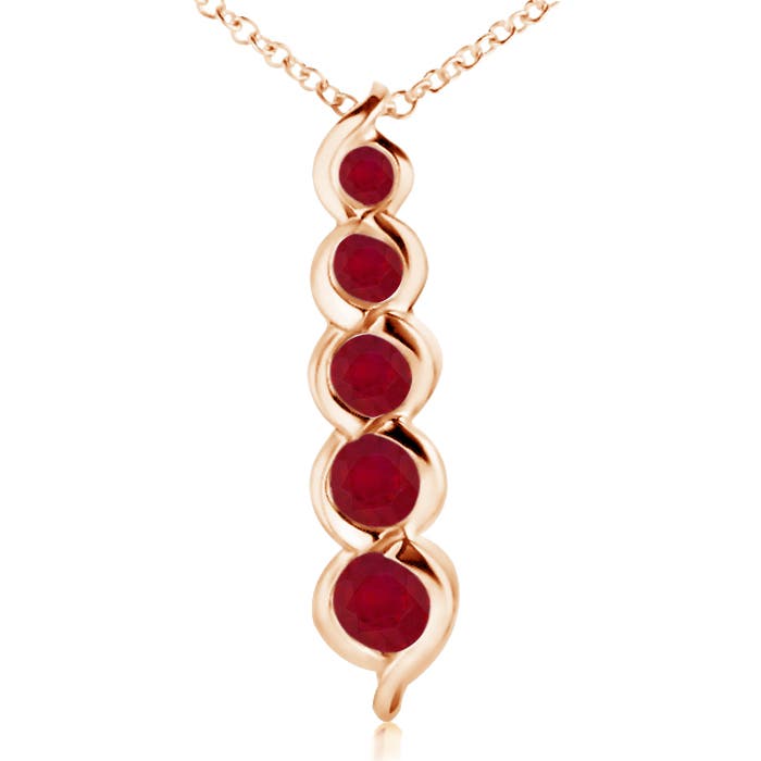 AA - Ruby / 0.71 CT / 14 KT Rose Gold