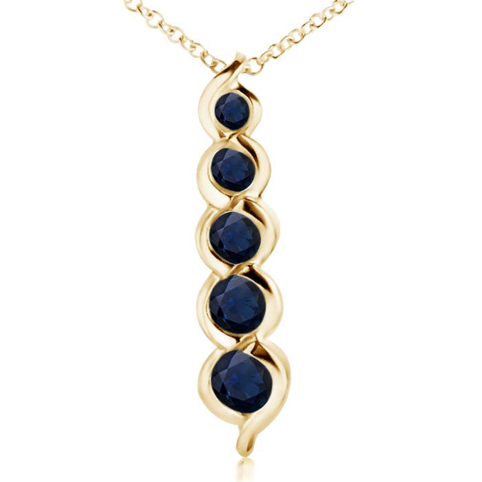 A - Blue Sapphire / 0.66 CT / 14 KT Yellow Gold