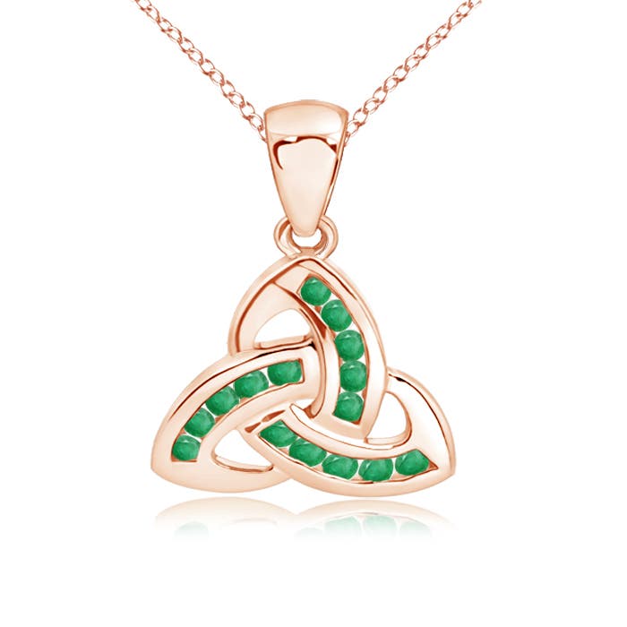 A - Emerald / 0.27 CT / 14 KT Rose Gold