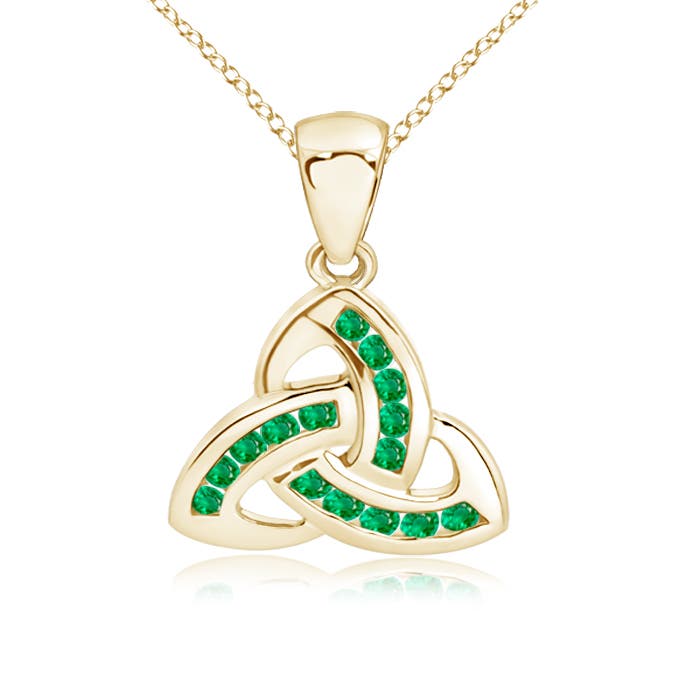 AAA - Emerald / 0.27 CT / 14 KT Yellow Gold