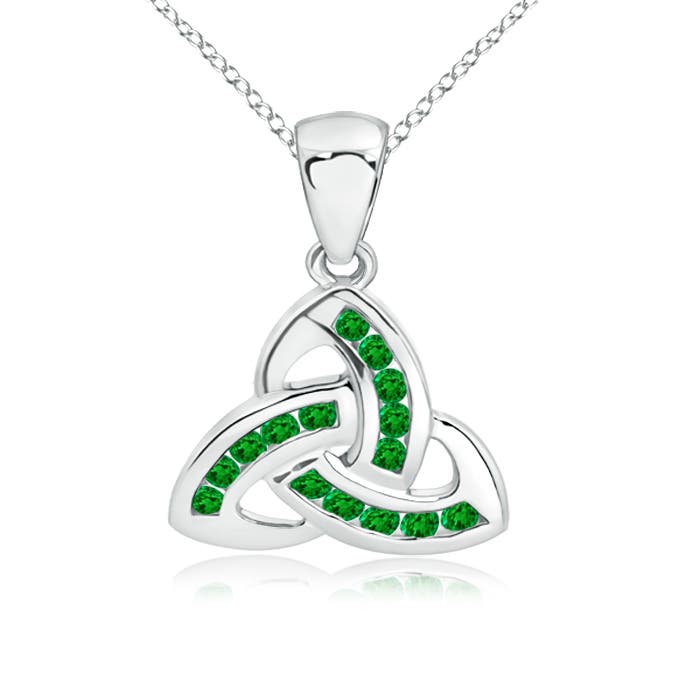 AAAA - Emerald / 0.27 CT / 14 KT White Gold