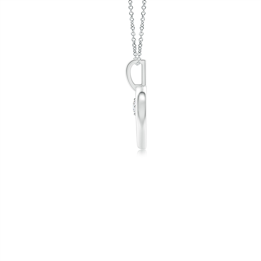 2.4mm GVS2 Solitaire Diamond Heart Pendant in P950 Platinum - side 199