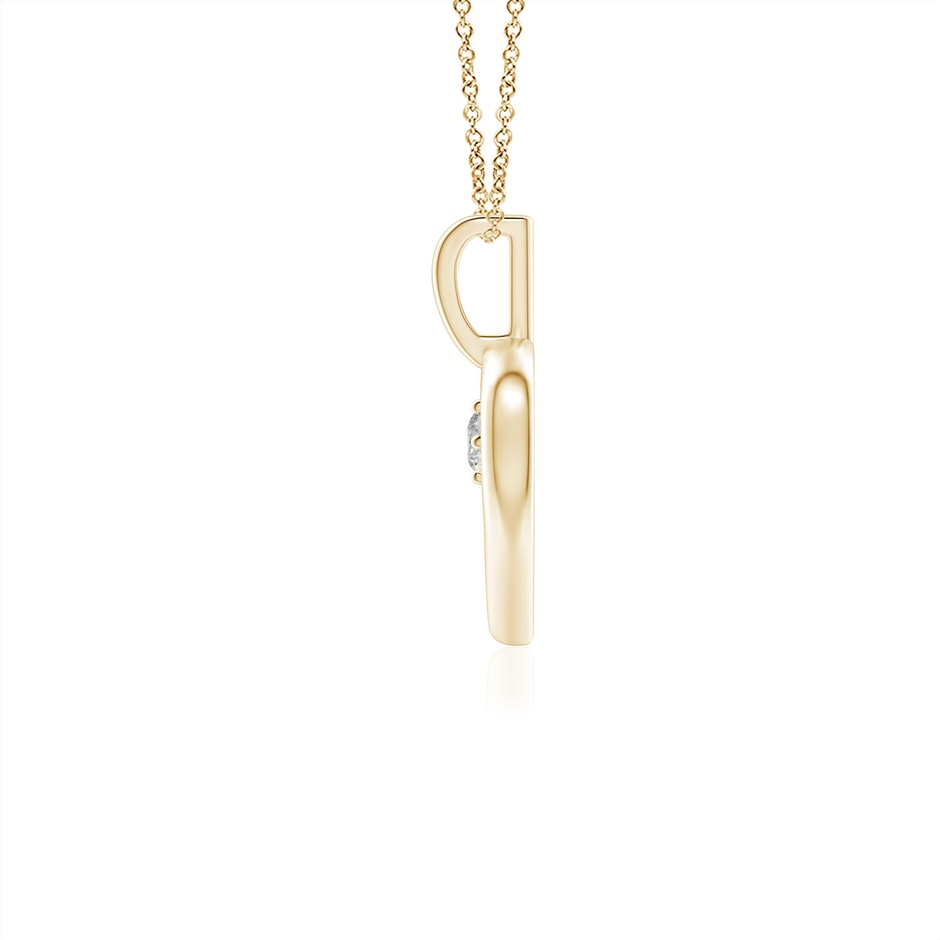 3.2mm KI3 Solitaire Diamond Heart Pendant in Yellow Gold side 199