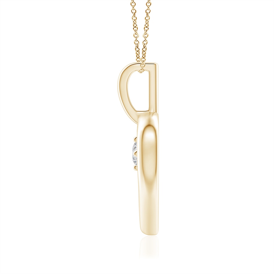 4.4mm HSI2 Solitaire Diamond Heart Pendant in Yellow Gold side 199