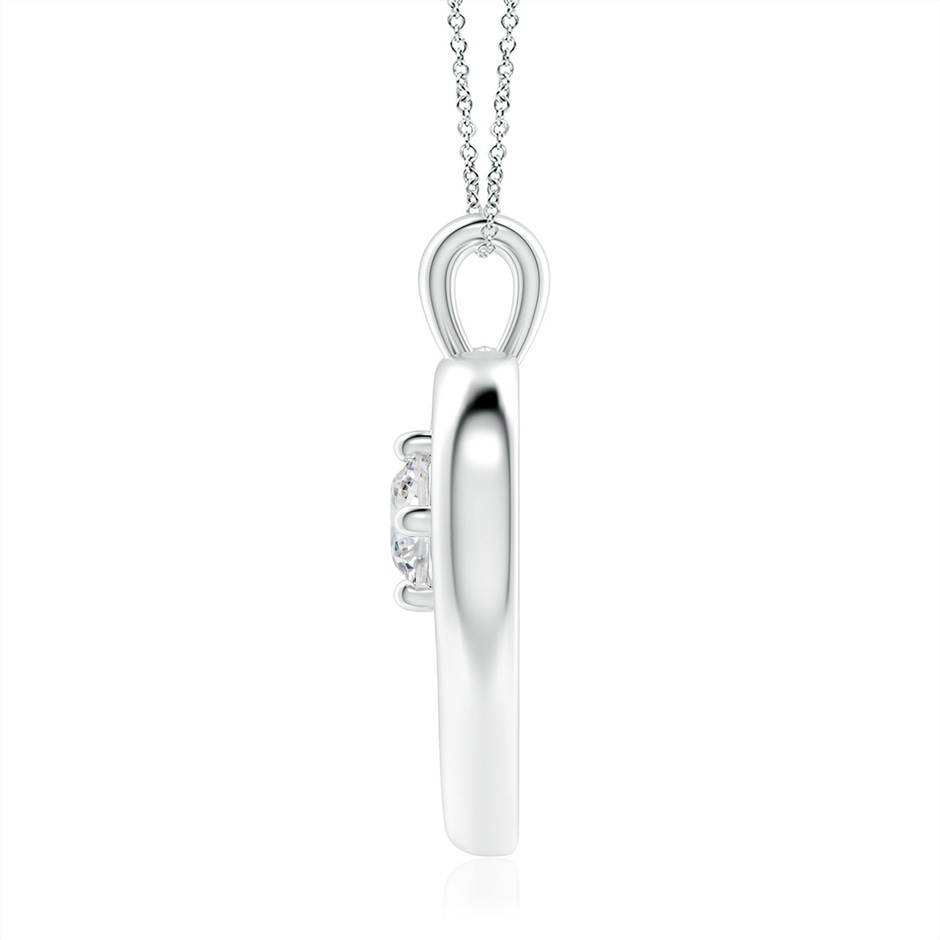 6.4mm HSI2 Solitaire Diamond Heart Pendant in P950 Platinum side 199