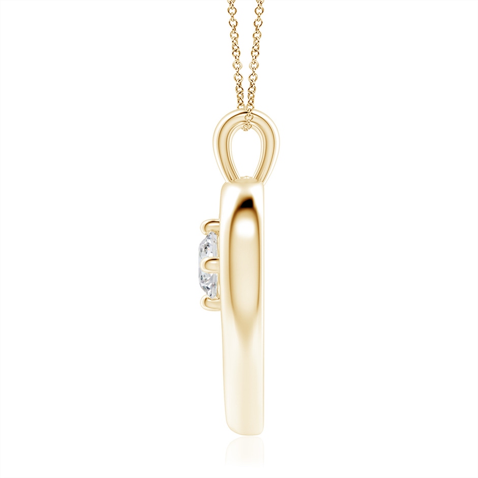 6.4mm HSI2 Solitaire Diamond Heart Pendant in Yellow Gold side 199