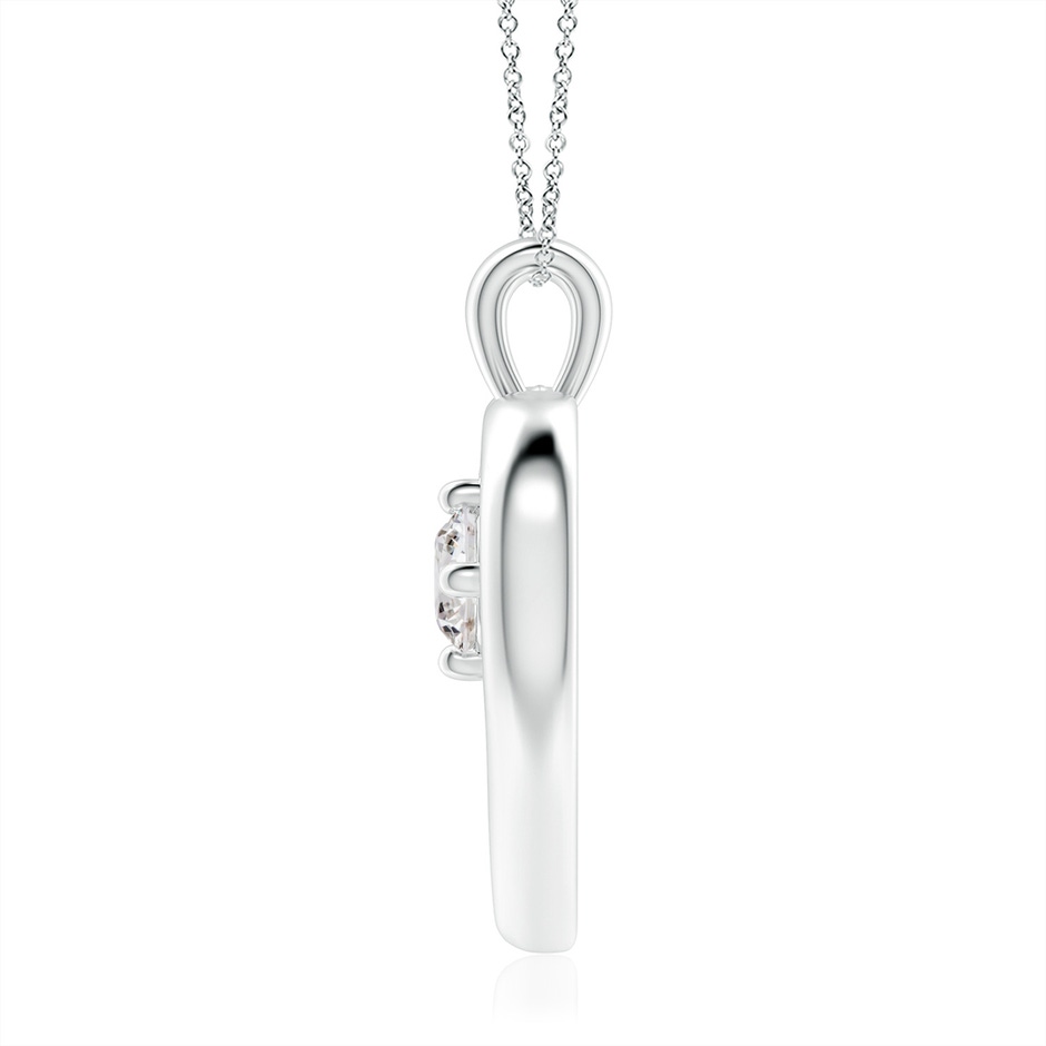 6.4mm IJI1I2 Solitaire Diamond Heart Pendant in White Gold side 199