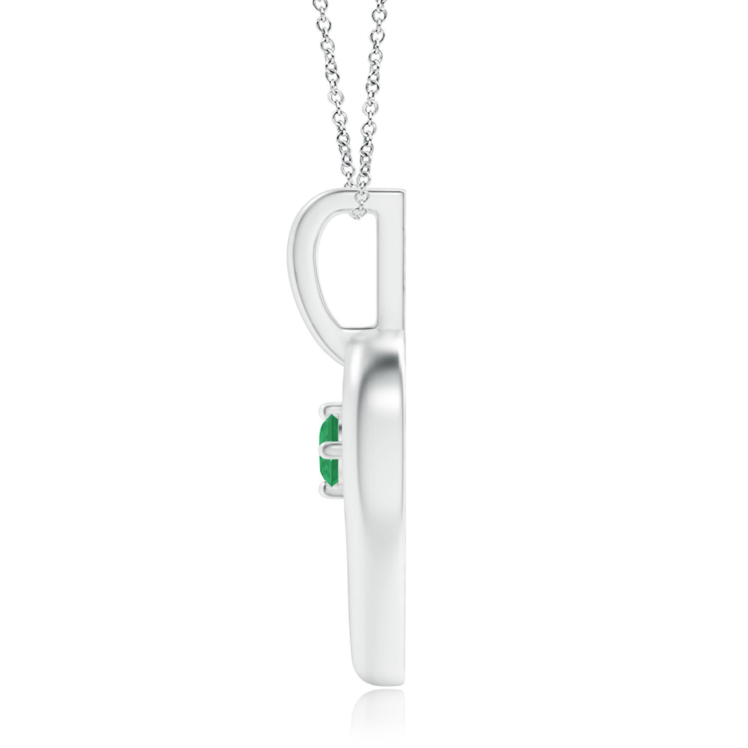 A - Emerald / 0.06 CT / 14 KT White Gold