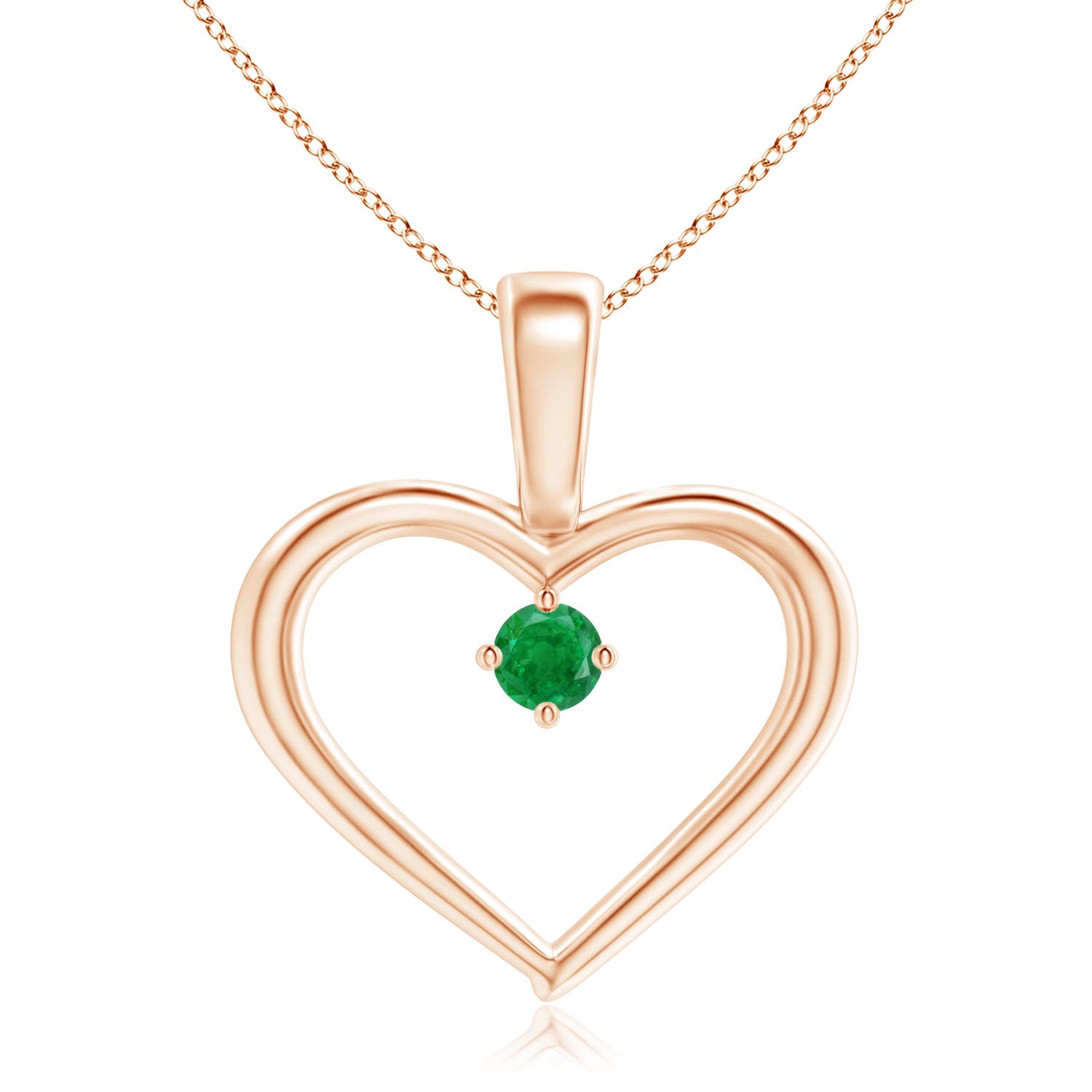 AA - Emerald / 0.06 CT / 14 KT Rose Gold