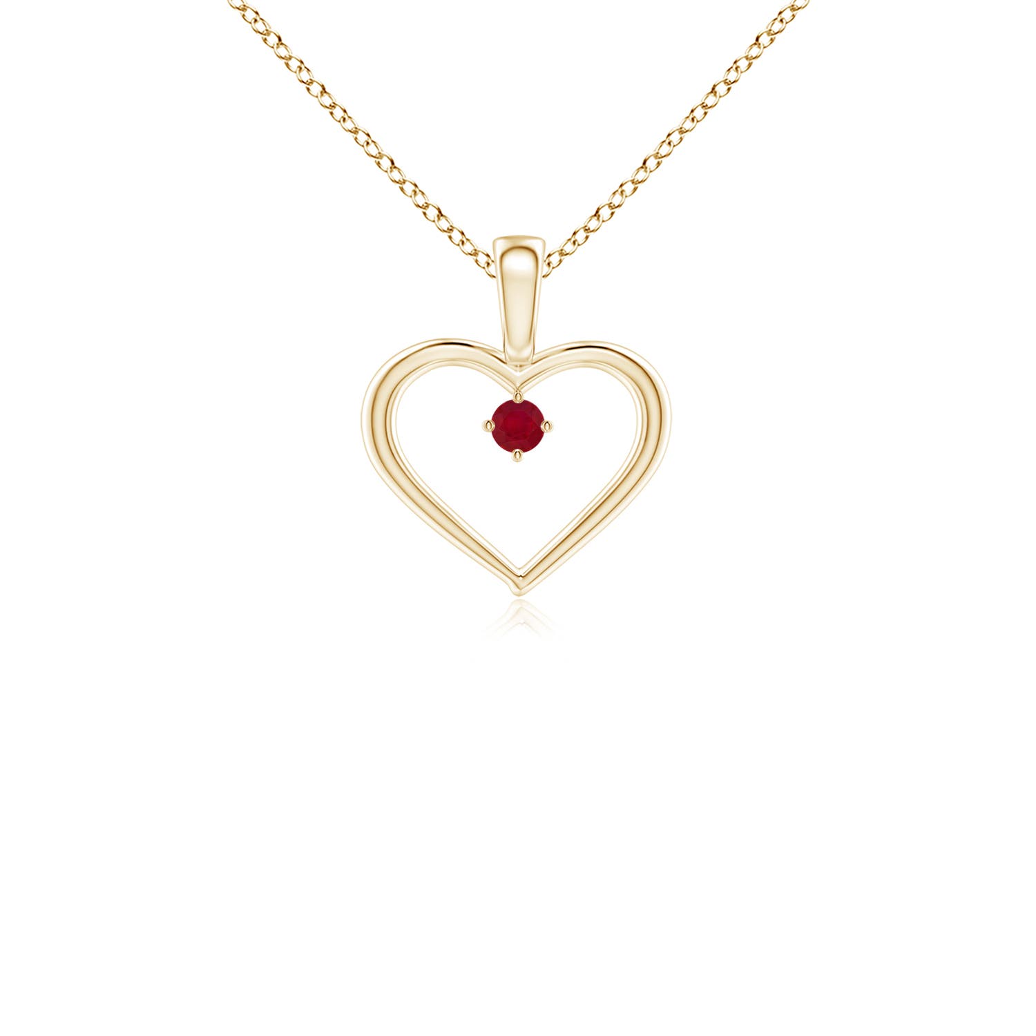 AA - Ruby / 0.09 CT / 14 KT Yellow Gold